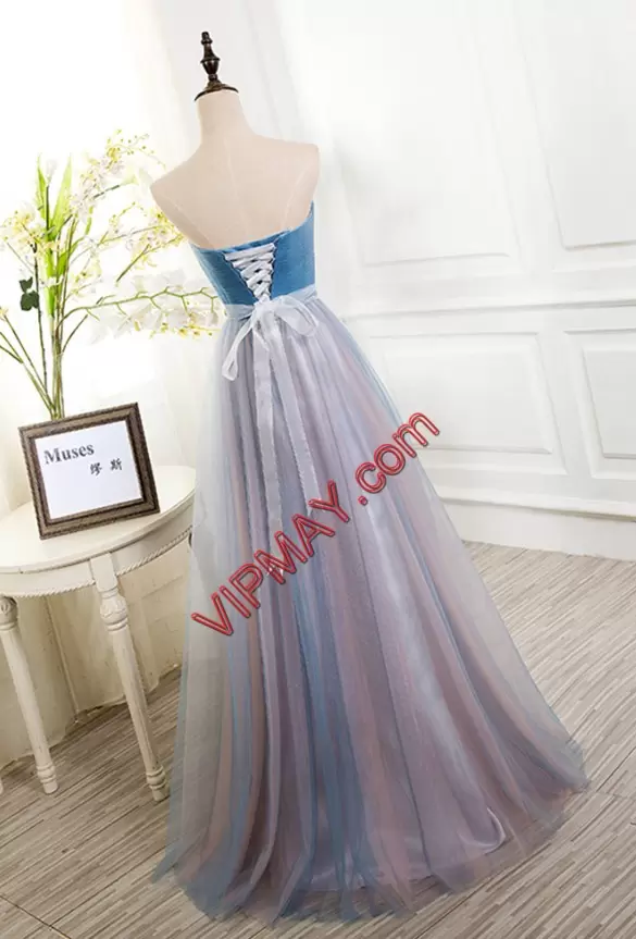 Grey Backless Dama Dress for Quinceanera Ruching Sleeveless Floor Length