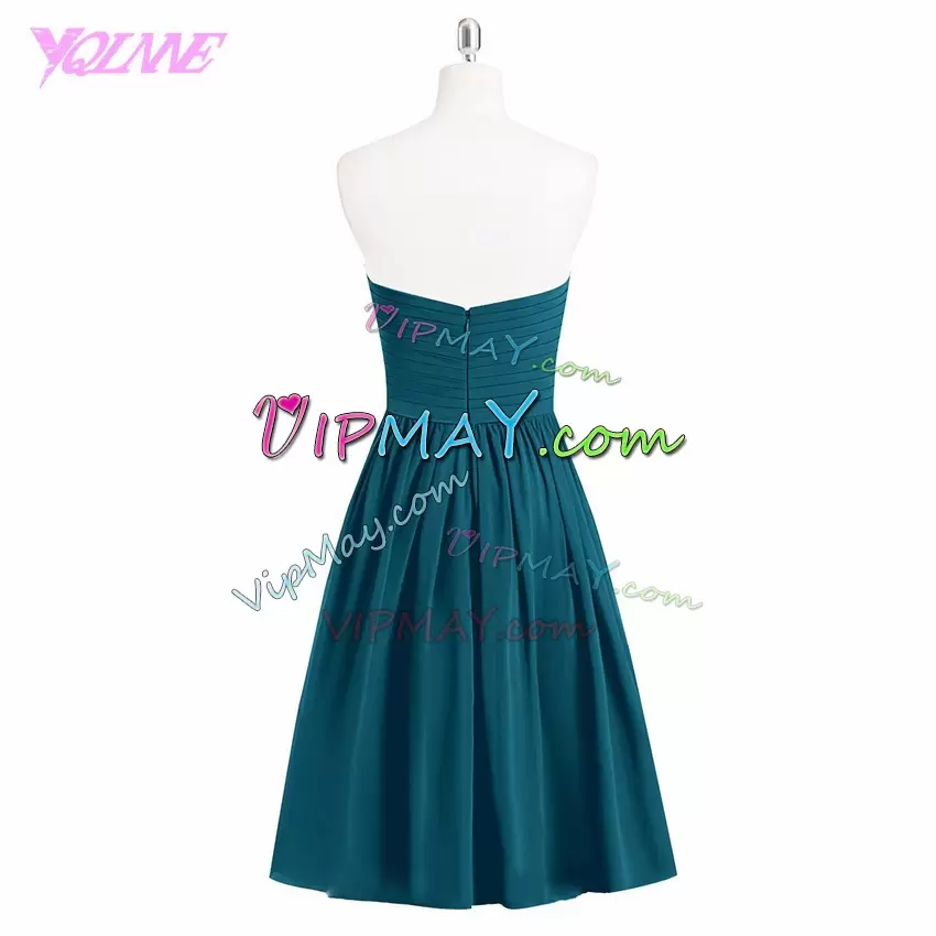 Custom Designed Dark Green Sweetheart Neckline Beading and Lace Wedding Party Dress Sleeveless Lace Up