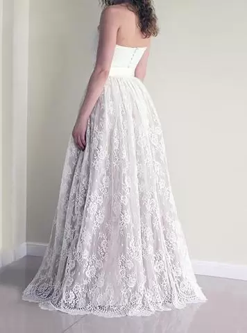 Beading and Lace Wedding Dresses White Lace Up Sleeveless Floor Length