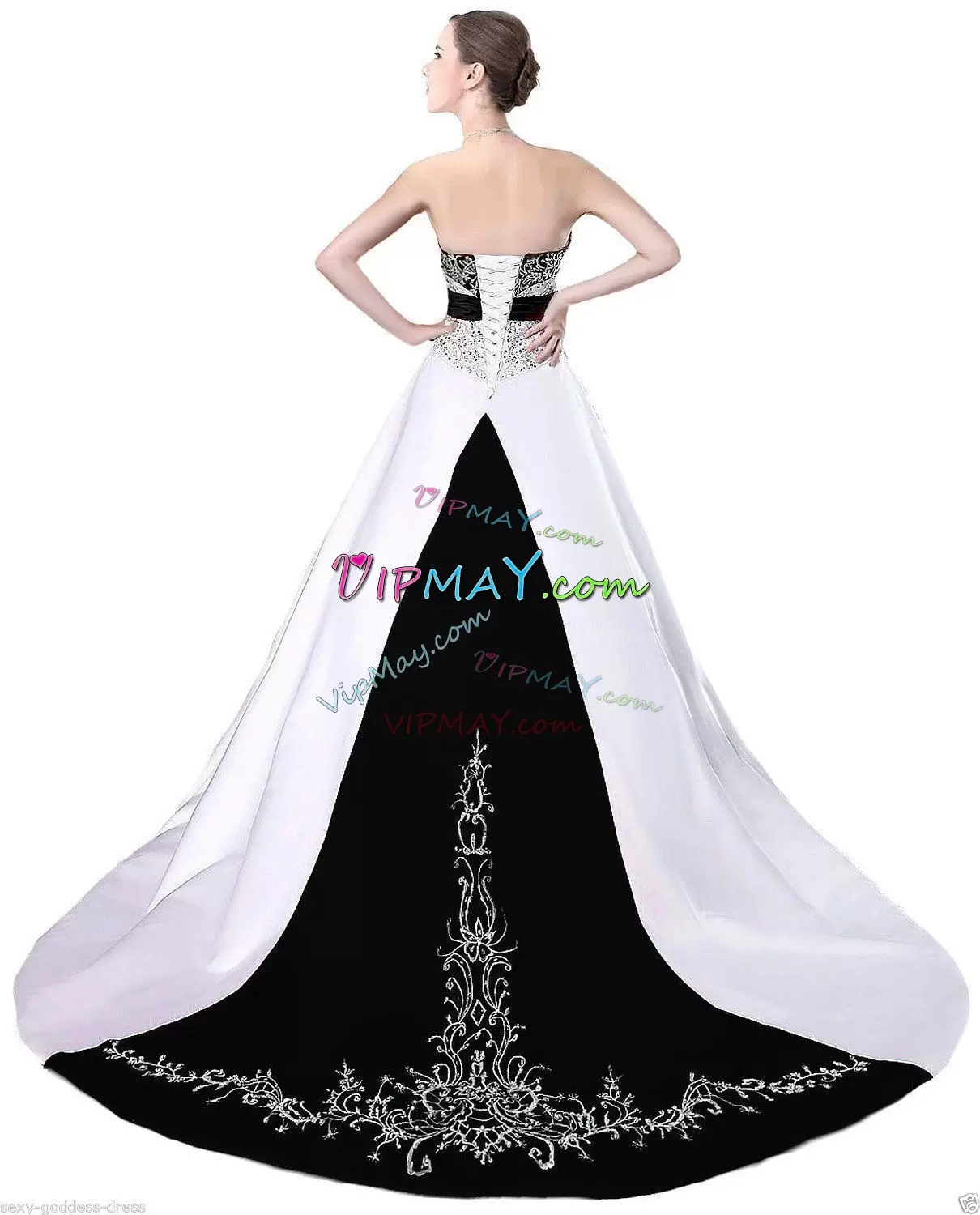 black and white ball gowns plus size