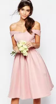 Inexpensive Knee Length Peach Bridesmaids Dress Satin Sleeveless Beading and Lace