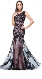 Excellent Black Sleeveless Lace Up Prom Dress for Prom and Party