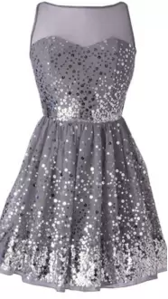 Sleeveless Mini Length Homecoming Gowns and Sequins