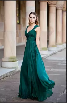 Customized Dark Green Homecoming Gowns Prom and Party with Ruching Sweetheart Sleeveless Lace Up