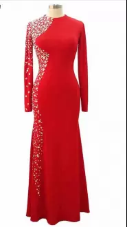 Red Long Sleeves Zipper Homecoming Dress for Prom and Party