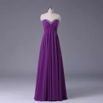 Custom Made Sleeveless Sweetheart Beading and Ruching Lace Up Evening Dress