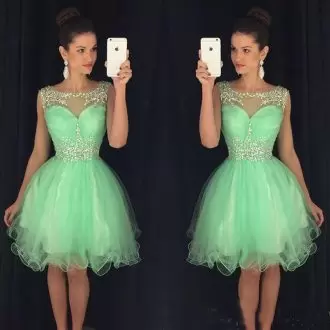 Beading Homecoming Dress Sleeveless Mini Length Prom Dress