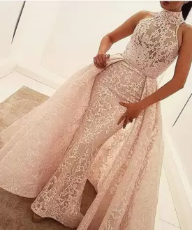 Chic Sleeveless Sweetheart Lace Up Floor Length Beading and Lace Prom Homecoming Dress Sweetheart