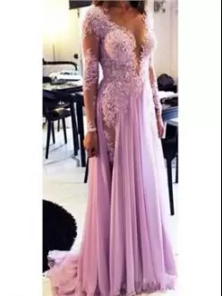 Dark Purple V-neck Neckline Beading and Lace Prom Evening Gown Sleeveless Lace Up