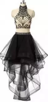 black two pieces junior prom dresses