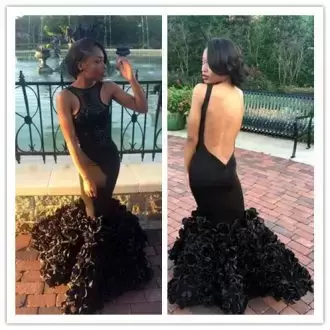 Sumptuous Black Sleeveless Backless Dress for Prom for Prom and Party and Military Ball