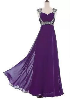 Fabulous Dark Purple Homecoming Dress Online Prom and Party and Wedding Party with Beading and Lace Sweetheart Sleeveless Sweep Train Lace Up