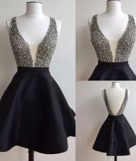 Artistic Beading Homecoming Gowns Black Prom Dress
