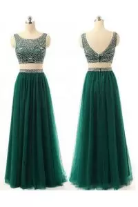 Green Sweetheart Neckline Beading and Lace Evening Dress Sleeveless Lace Up