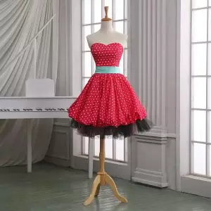 Nice Red Sweetheart Zipper Ruching Prom Dresses Sleeveless