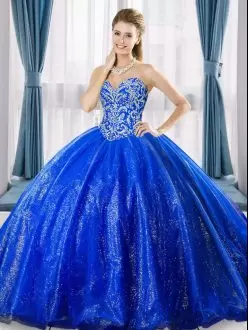 Charming Tulle Sleeveless Floor Length Quinceanera Gowns and Beading