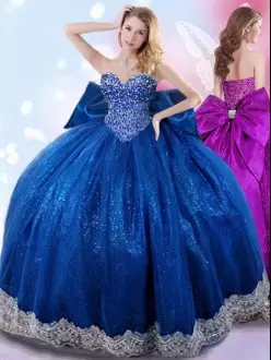 Ball Gowns Ball Gown Prom Dress Royal Blue Sweetheart Taffeta Sleeveless Floor Length Lace Up