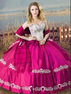 Glorious Sleeveless Floor Length Ball Gown Prom Dress and Beading and Embroidery