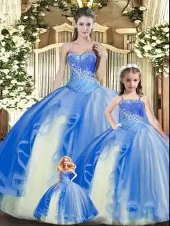 Multi-color Sweetheart Neckline Beading and Ruching Quinceanera Dress Sleeveless Lace Up