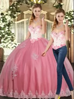 Two Piece Ivory and Pink Vestidos de Quinceanera Dress Under 200