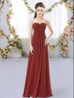 Rust Red Wedding Guest Dresses Wedding Party with Ruching Sweetheart Sleeveless Zipper