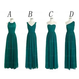 Designer Teal Scoop Lace Up Ruching Court Dresses for Sweet 16 Sleeveless