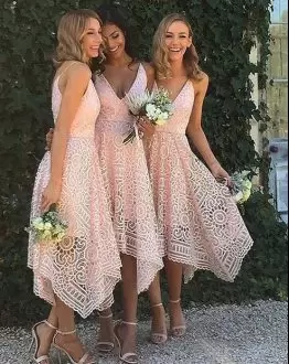 Sexy Sleeveless Spaghetti Straps Lace Up Tea Length Ruching Wedding Guest Dresses Spaghetti Straps